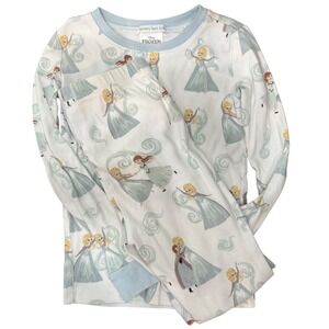 Pottery Barn X Disney Frozen Tight Fit Cotton Elsa Anna Pajamas size 8 winter